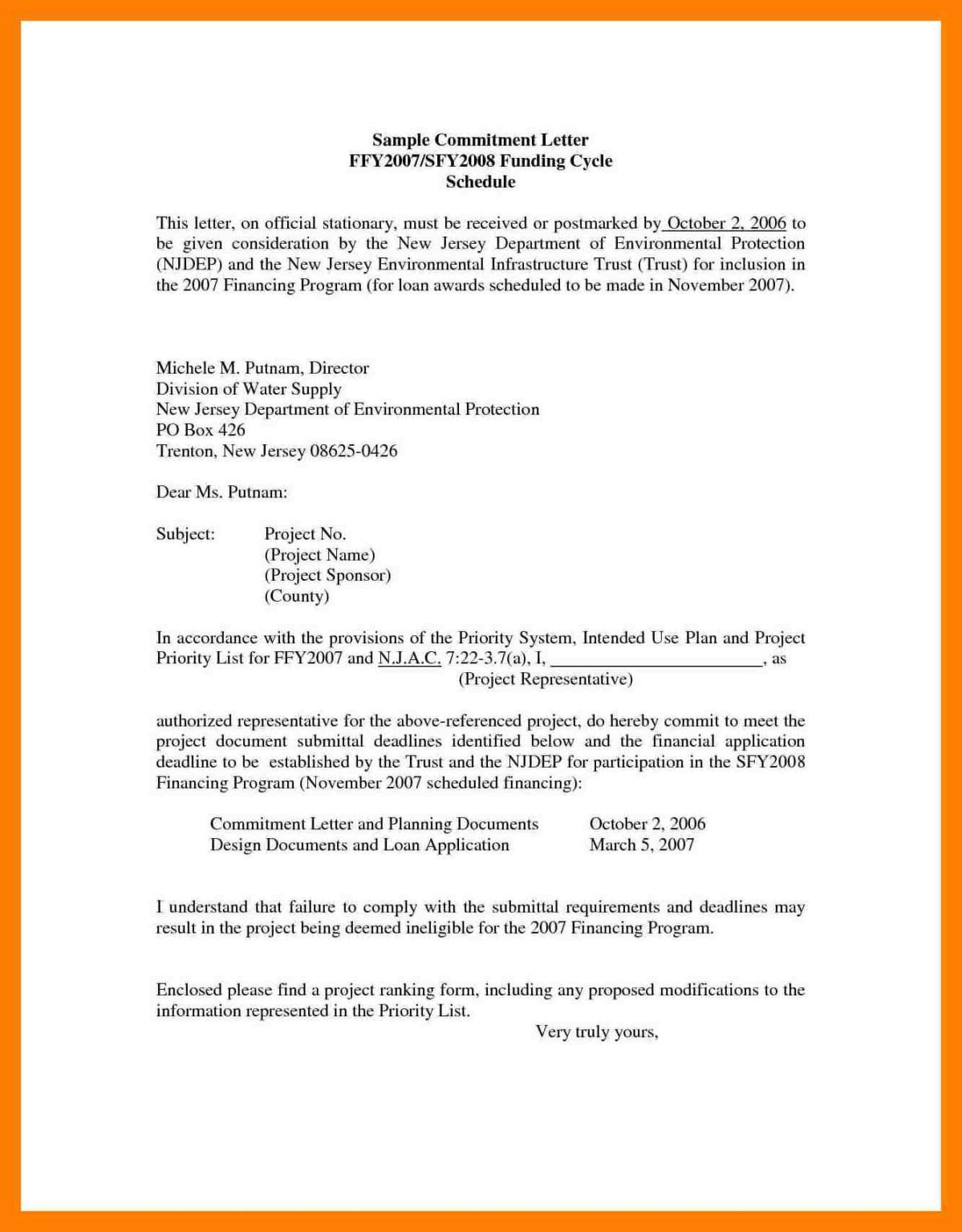 7+ Employee Commitment Letter Self Introduce In Letter Of Commitment