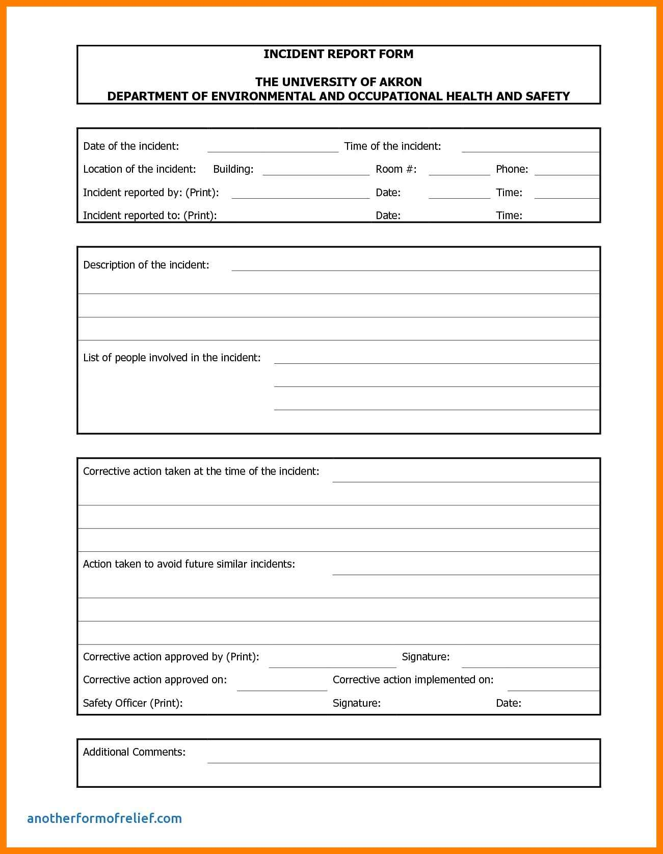 7+ Free Incident Report Form | 952 Limos Regarding Medication Incident Report Form Template