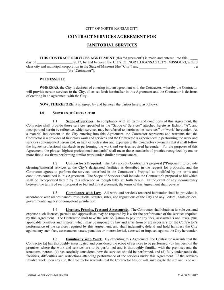 7+ Janitorial Services Proposal Templates – Pdf, Word | Free With Regard To Janitorial Proposal Template