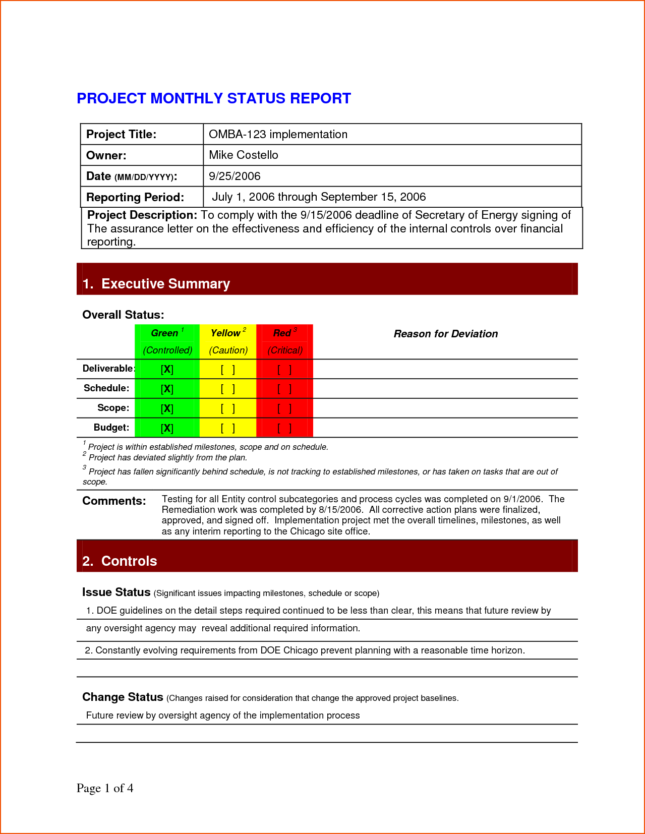 7+ Project Status Report Template – Bookletemplate For Ms Word Templates For Project Report