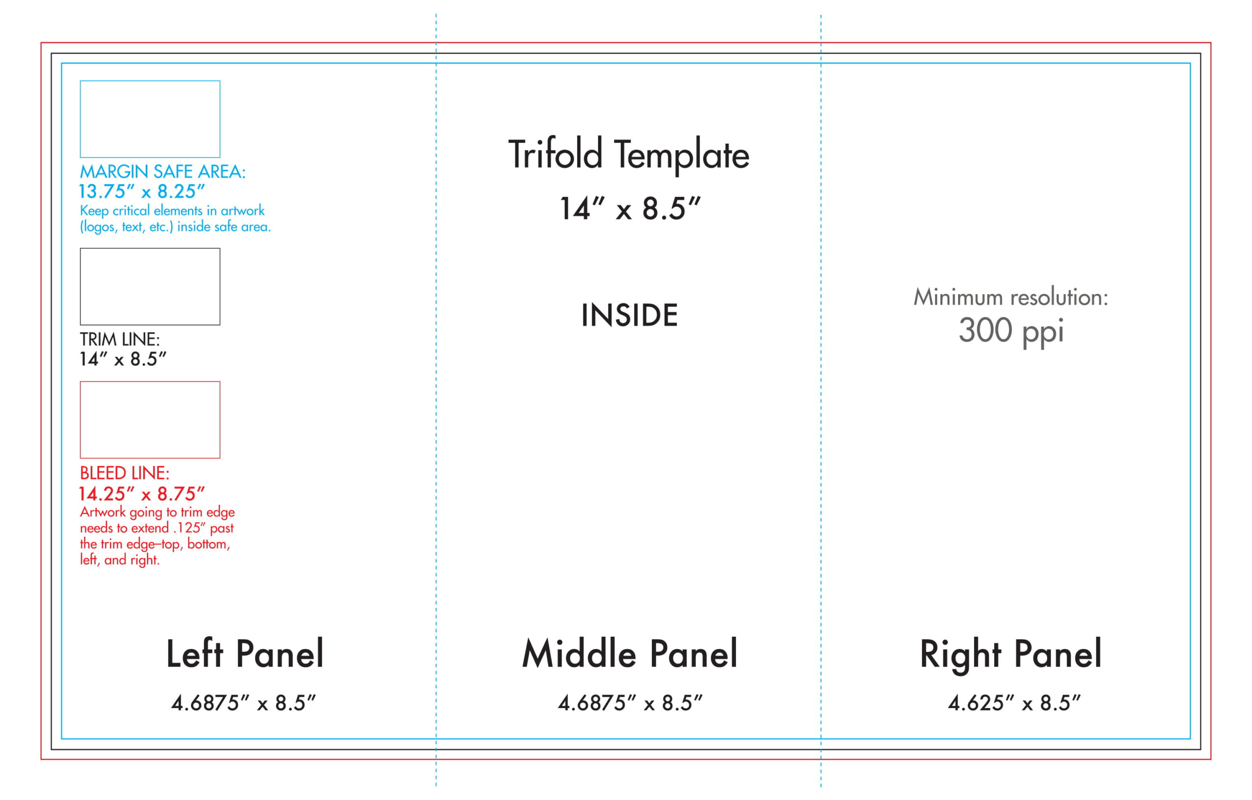 8.5" X 14" Tri Fold Brochure Template – U.s. Press For Google Docs Pamphlet Template