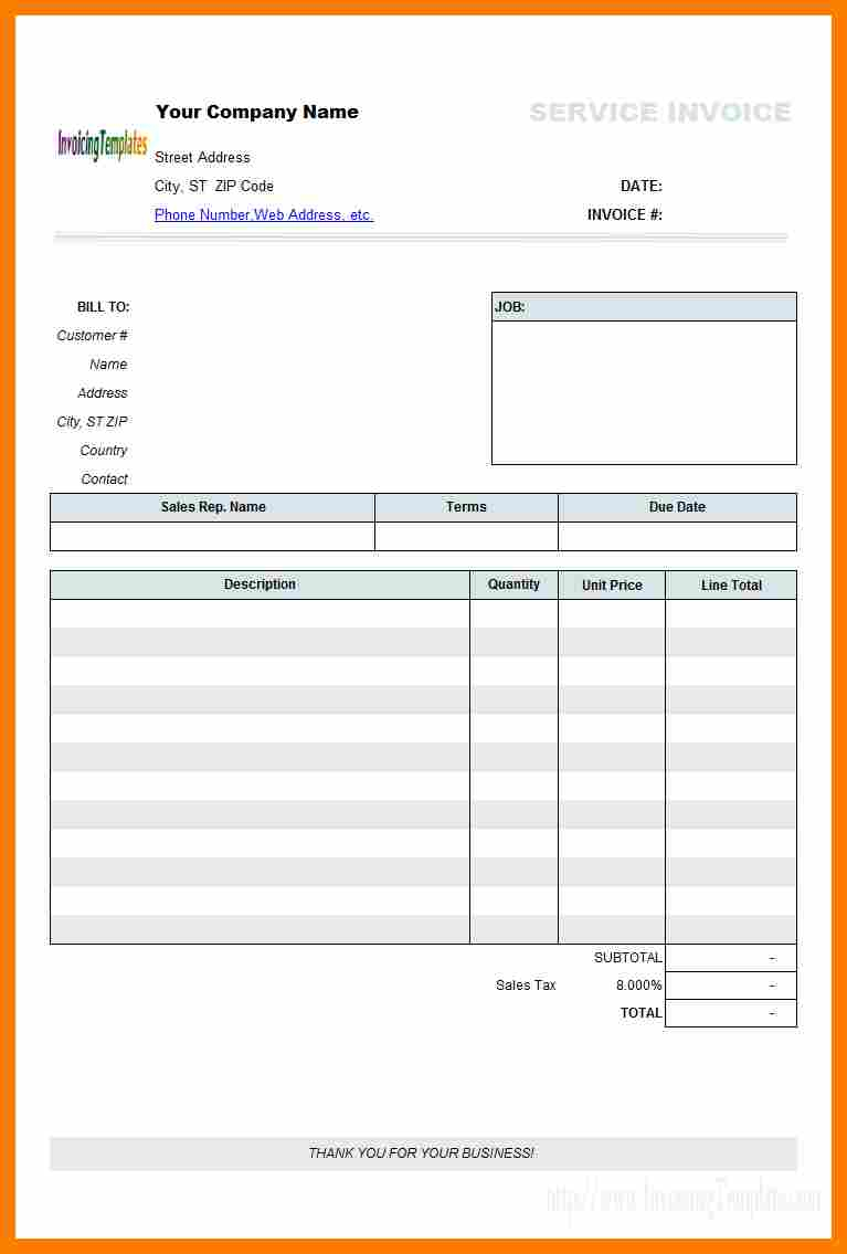 8+ Free Invoice Forms | Shrewd Investment With Regard To General Contractor Invoice Template