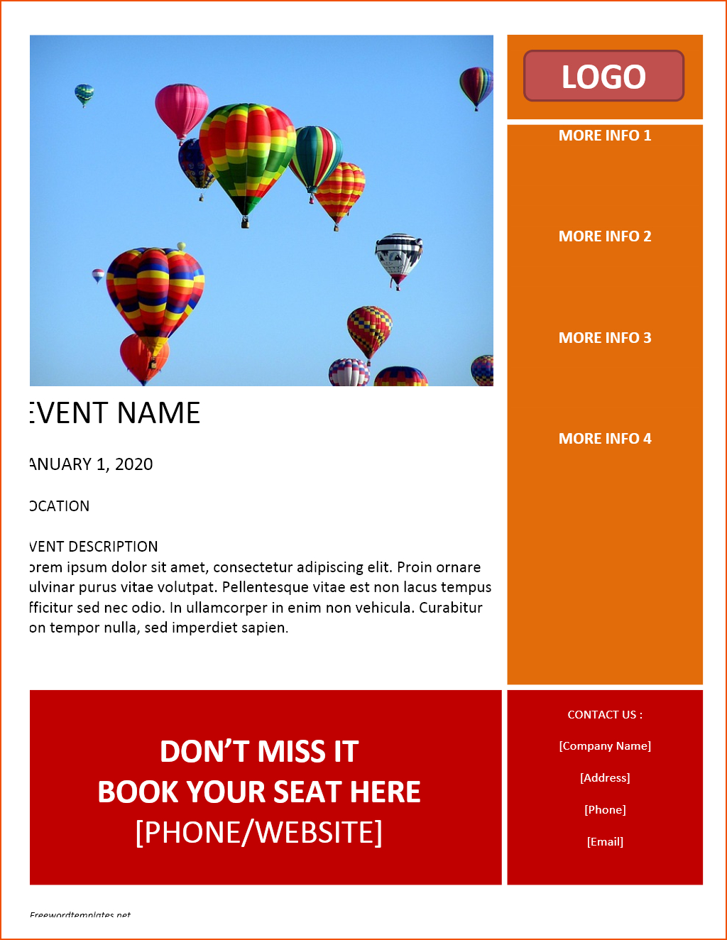 8+ Free Word Flyer Templates – Bookletemplate Pertaining To Google Flyer Templates