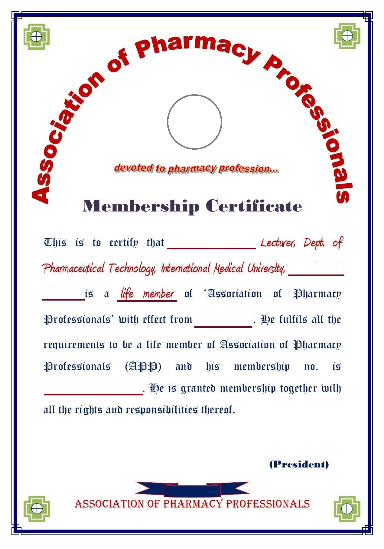 8+ Medical Membership Certificate Templates - Pdf | Free Pertaining To Life Membership Certificate Templates