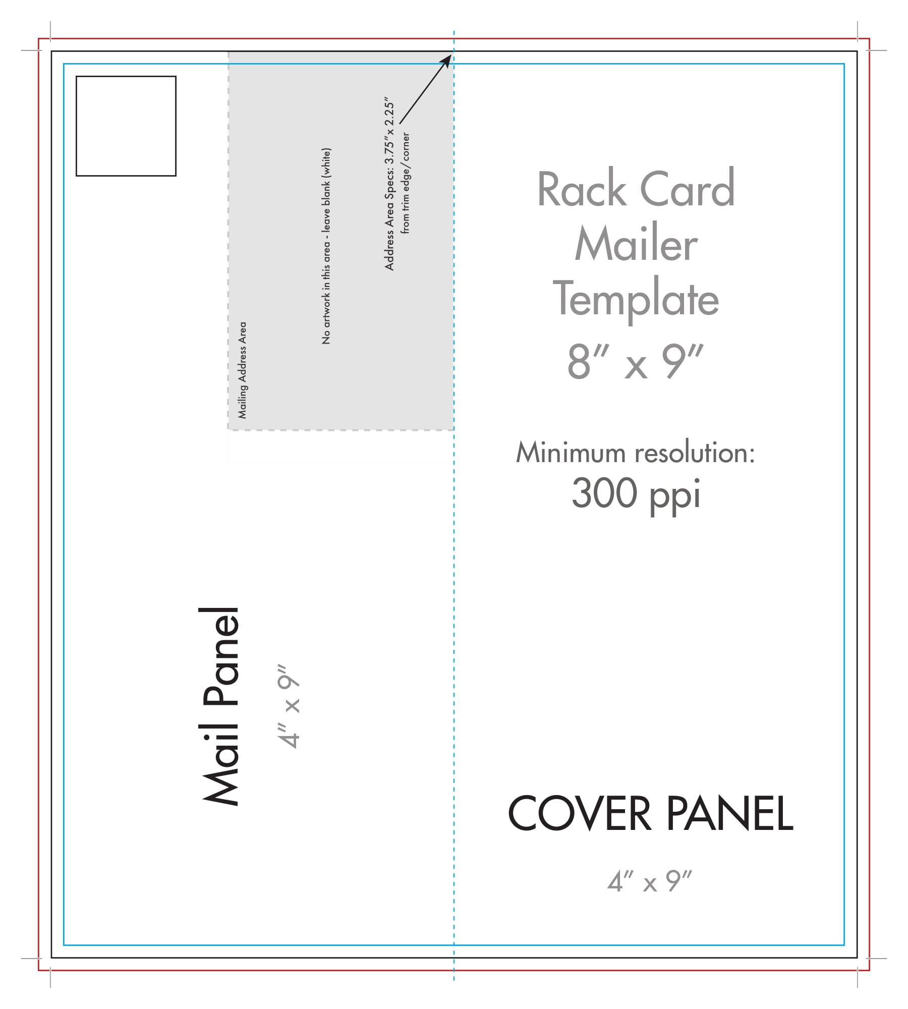 8" X 9" Rack Brochure Template (Half Fold) – U.s. Press For Half Fold Menu Template