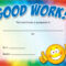 9+ Good Work Certificates | Trinity Training Inside Good Job Certificate Template