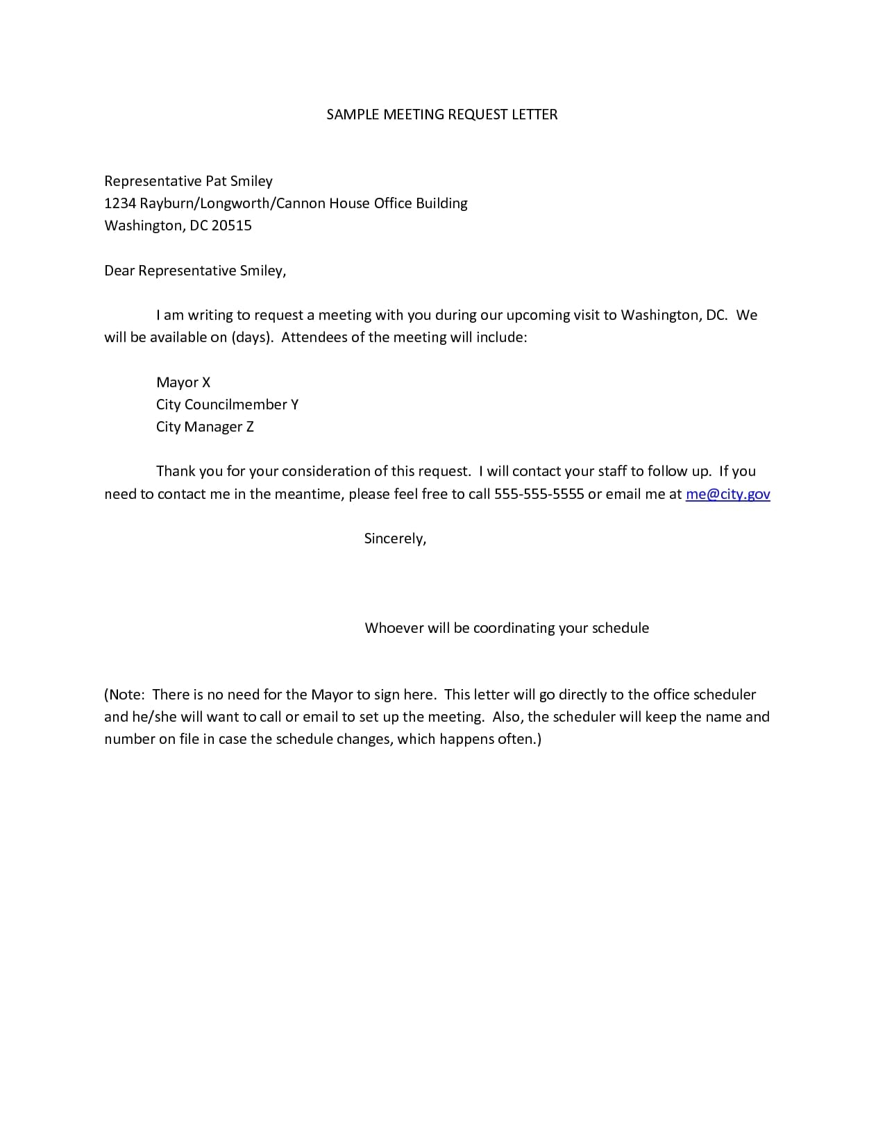 9+ Official Meeting Letter Examples – Pdf | Examples Throughout Meeting Notice Template