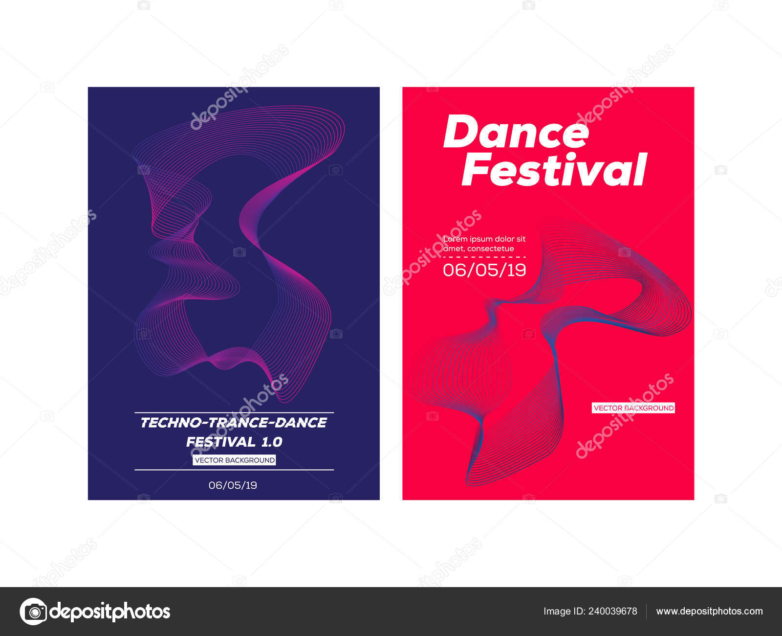 Abstract Party Flyer Music Event Poster Template Moving Wave With Regard To Moving Flyer Template