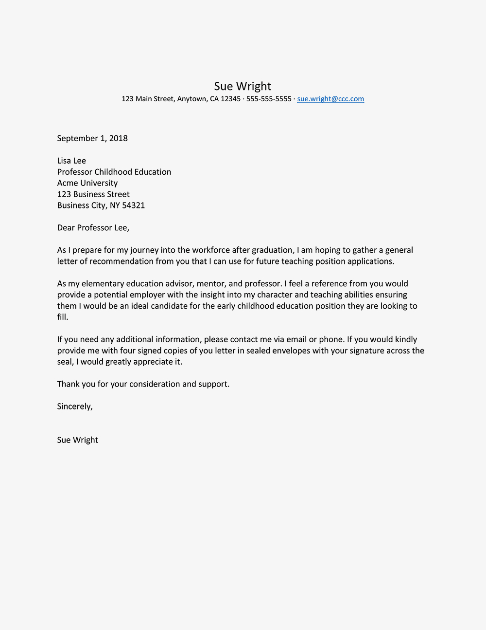 Academic Letter Recommendation Template – Colona.rsd7 Throughout Letter Of Recommendation Request Template