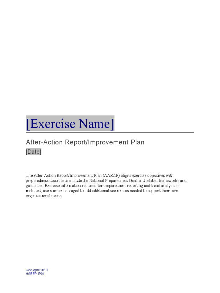 After Action Report Template – 6 Free Templates In Pdf, Word Within Hseep Templates