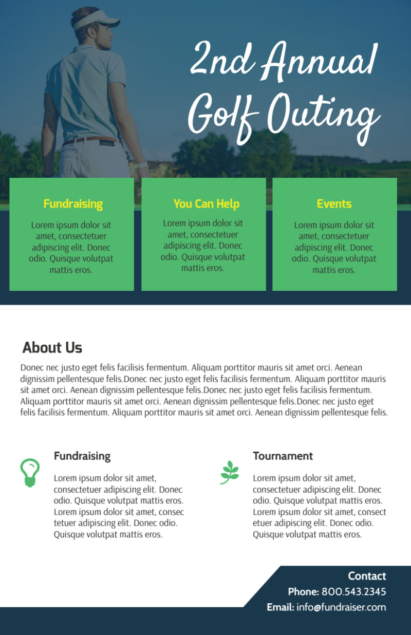 Annual Golf Outing Flyer Template With Golf Outing Flyer Template