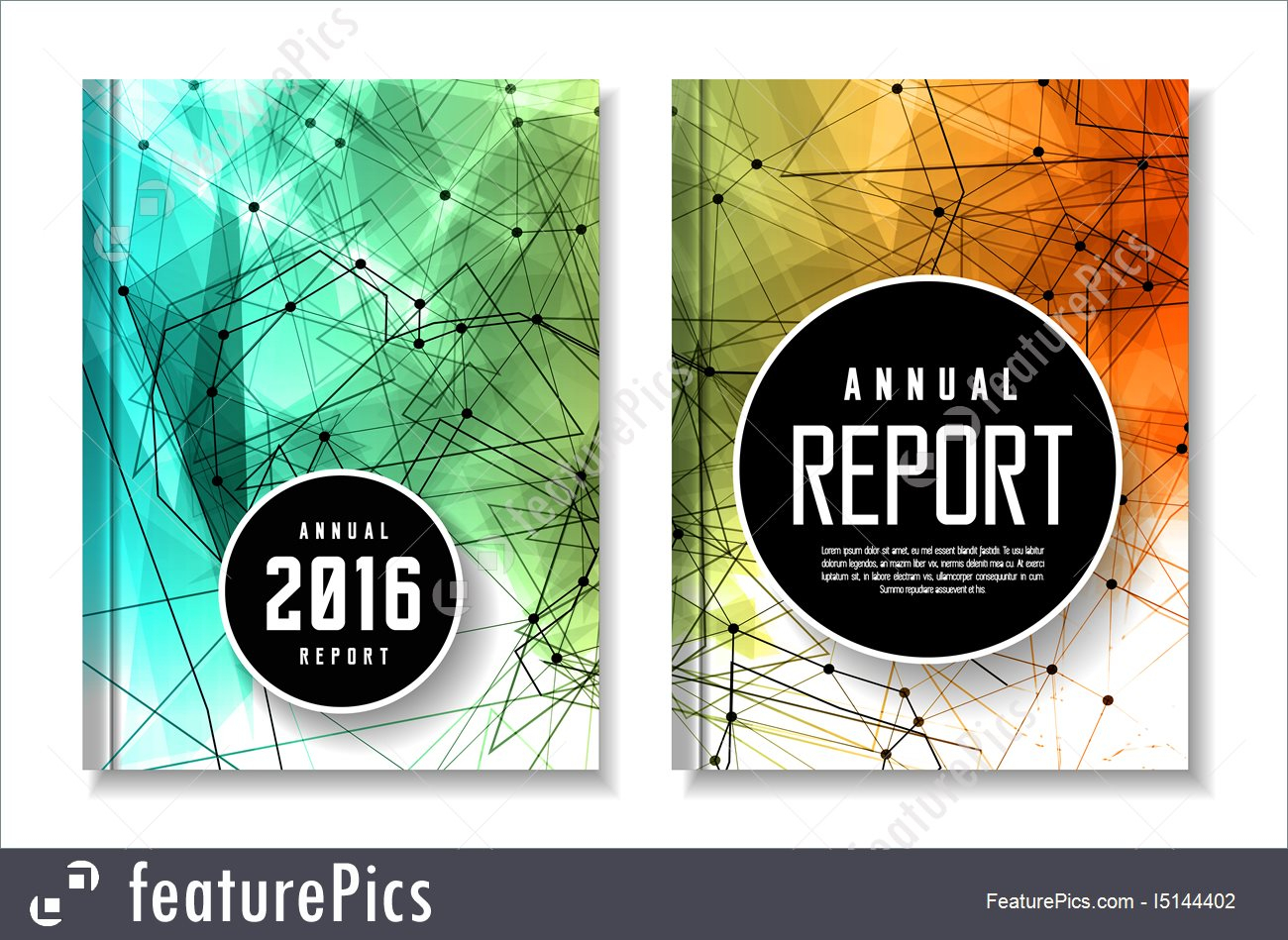 Annual Report Cover Template Illustration Throughout Illustrator Report Templates