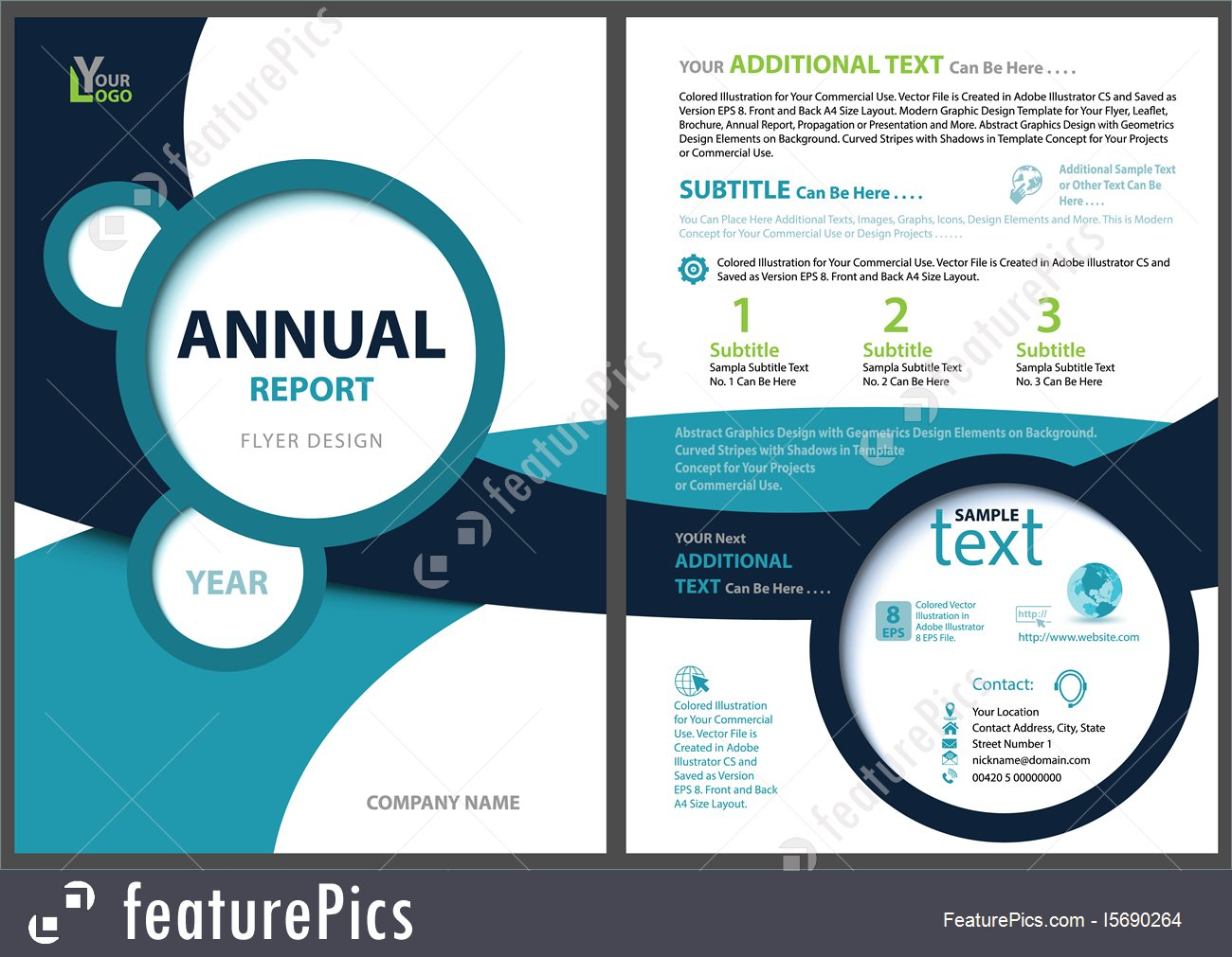 Annual Report Template Illustration Within Illustrator Report Templates