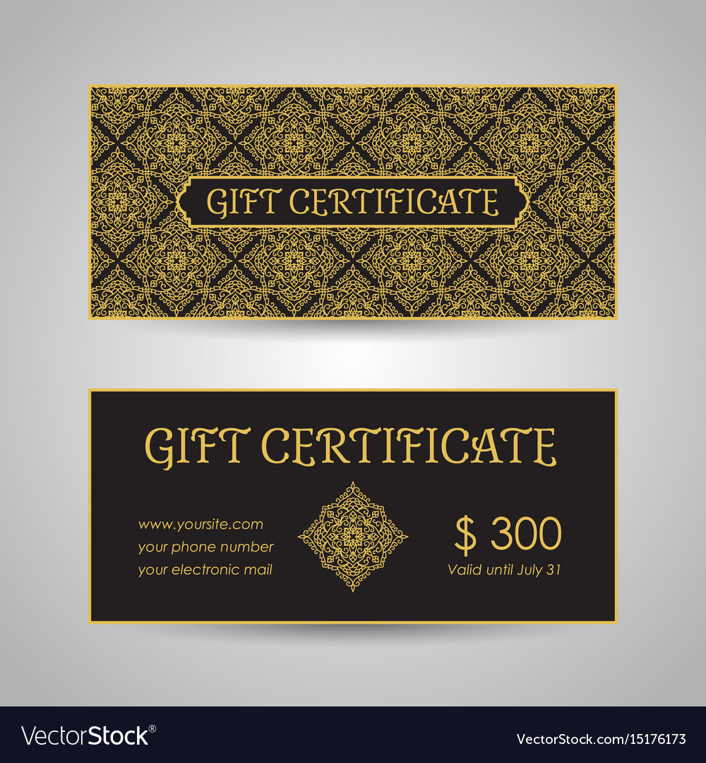 Arabic Style Gift Certificate Template Throughout Gift Card Template Illustrator