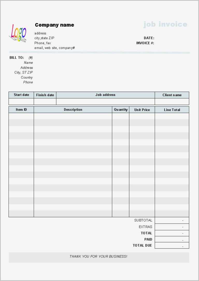 word 2010 invoice template