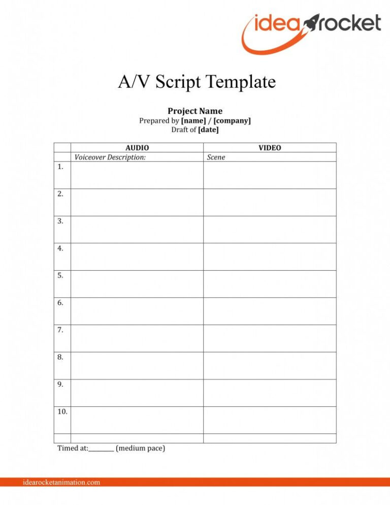 Av Script Template Colona rsd7 In Microsoft Word Screenplay Template