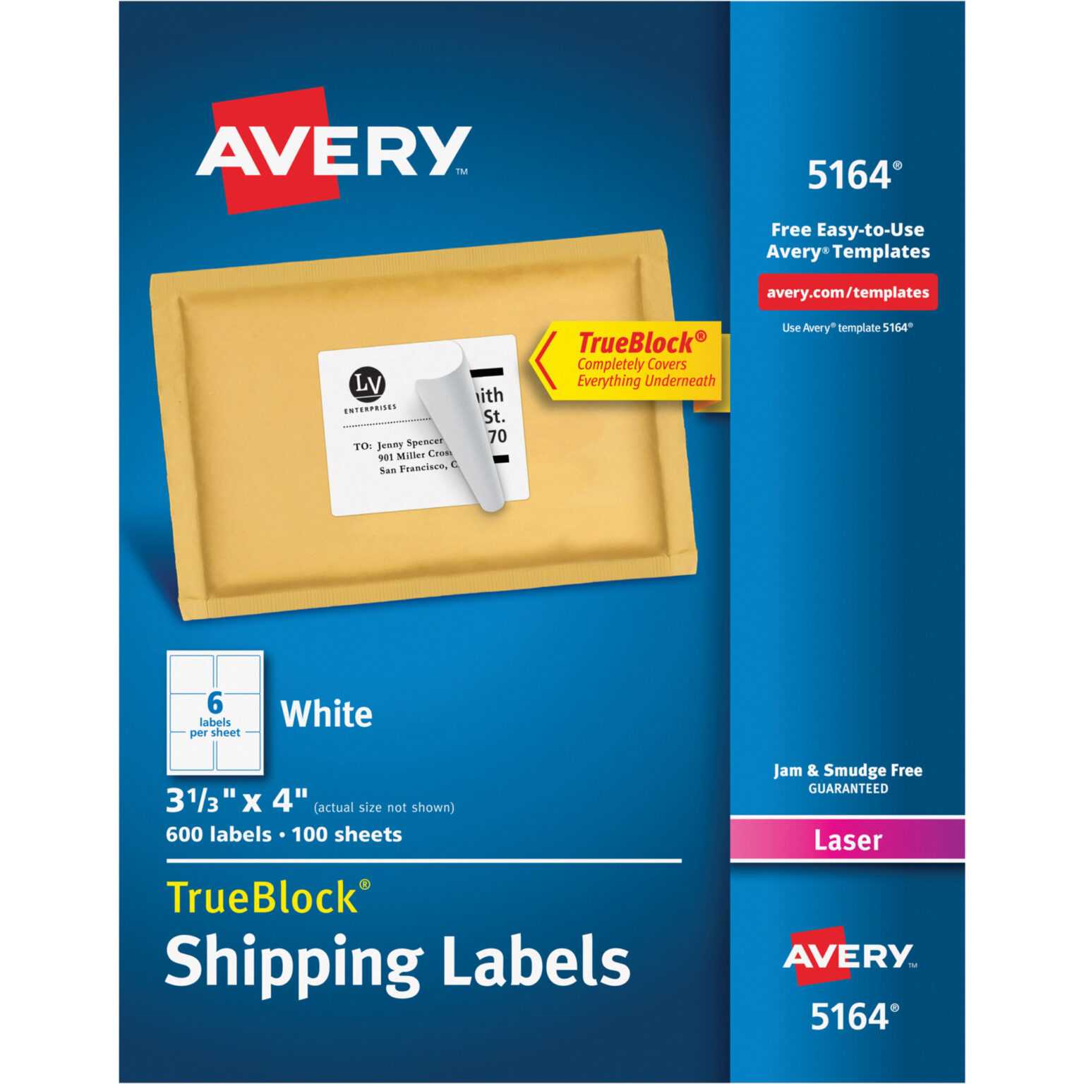 Avery® Shipping Labels With Trueblock Technology Servmart Inside Maco Laser And Inkjet Labels