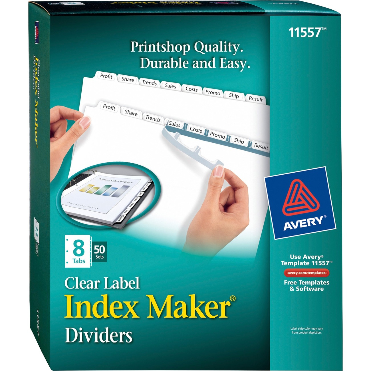 Avery® Print & Apply Clear Label Dividers, Index Maker(R Pertaining To Officemax Label Template