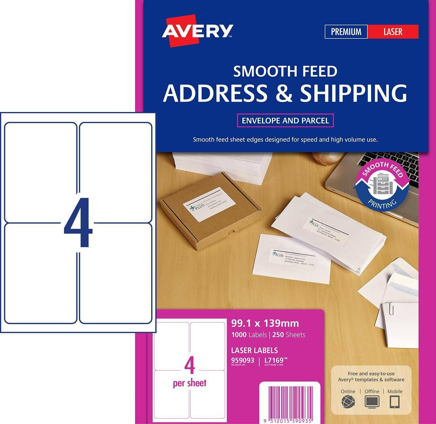 Avery Templates 4 Per Page - Colona.rsd7 Intended For Label Template 4 Per Page