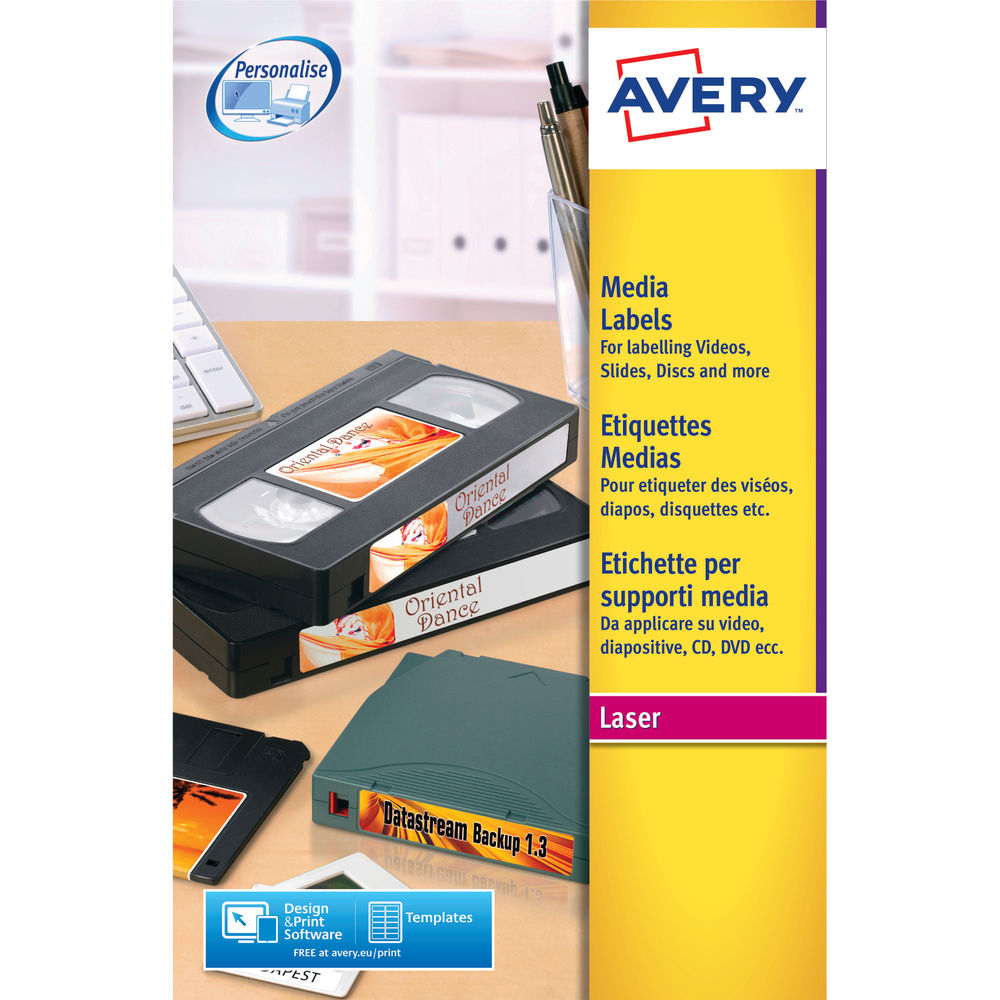 Avery Video Spine Label 145X17Mm 16 Per Sheet Wht(Pack Of 400)L7674 25 For Label Template 16 Per Page