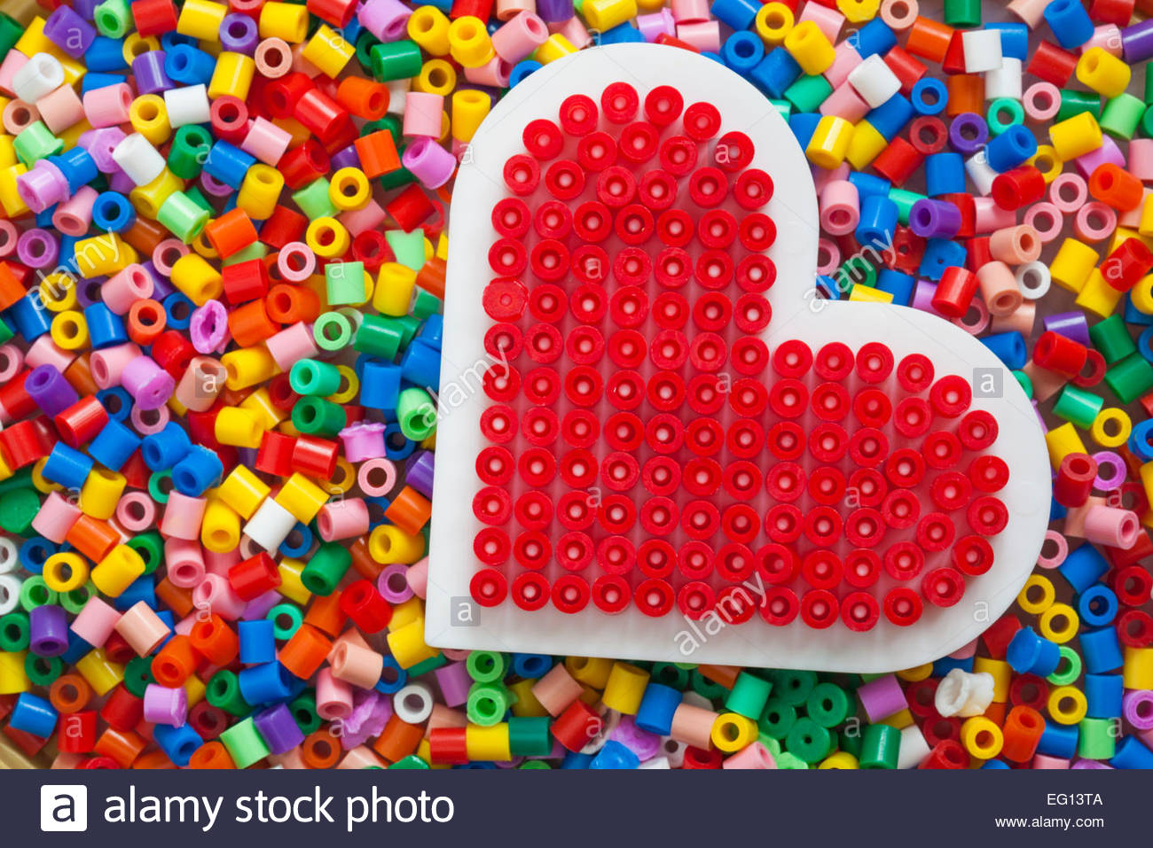 Beads And Red Heart Stock Photos & Beads And Red Heart Stock Throughout Hama Bead Letter Templates