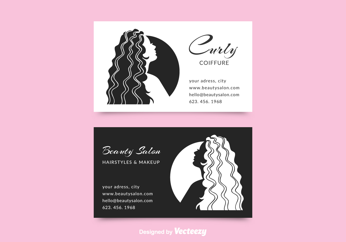 Beauty Salon Business Card Free Vector Art – (37 Free Downloads) With Hair Salon Business Card Template
