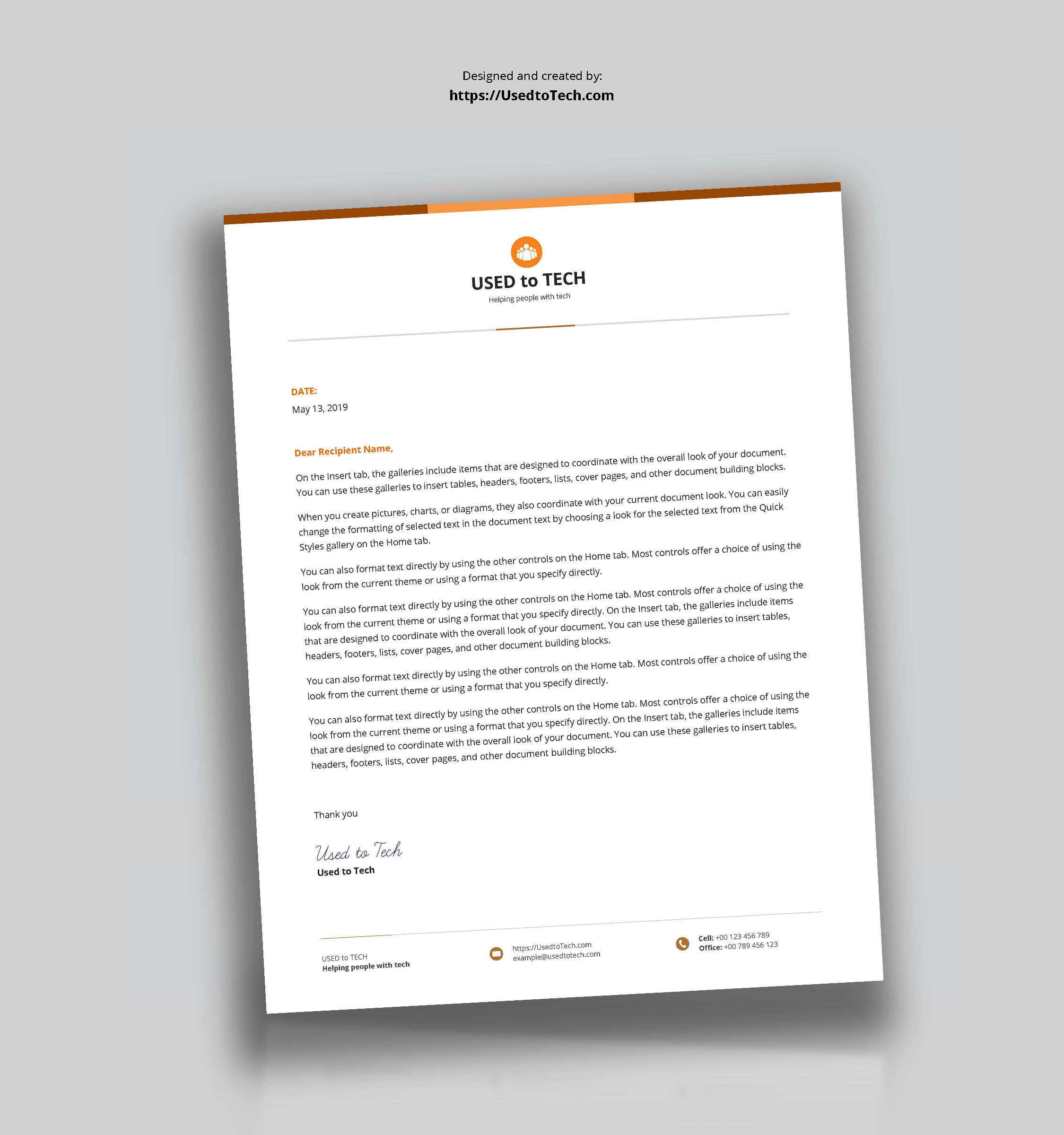 Best Letterhead Design In Microsoft Word – Used To Tech Pertaining To How To Create Letterhead Template In Word