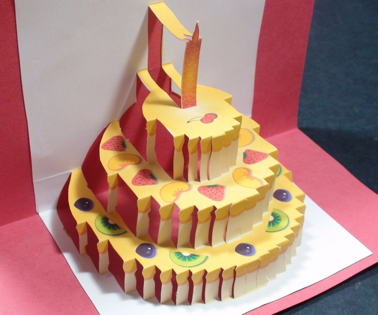 Birthday Cake Pop Up Card (Happy Birthday Kirigami) | Free In Happy Birthday Pop Up Card Free Template
