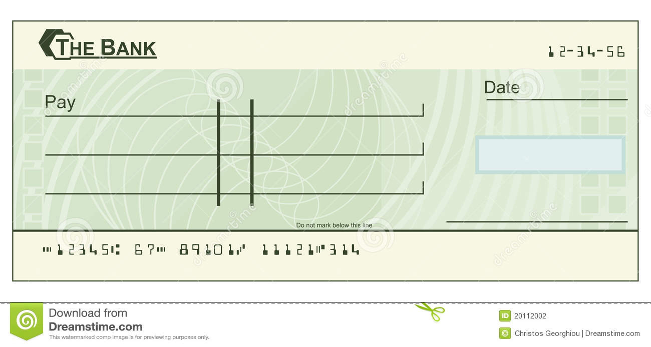 Blank Cheque Illustration Illustration 20112002 – Megapixl Inside Large Blank Cheque Template