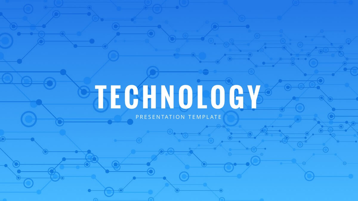 Blue Tech Free Powerpoint Template – Powerpointify Intended For High Tech Powerpoint Template