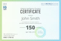 Bmi Certified Iq Test - Take The Most Accurate Online Iq Test! within Iq Certificate Template