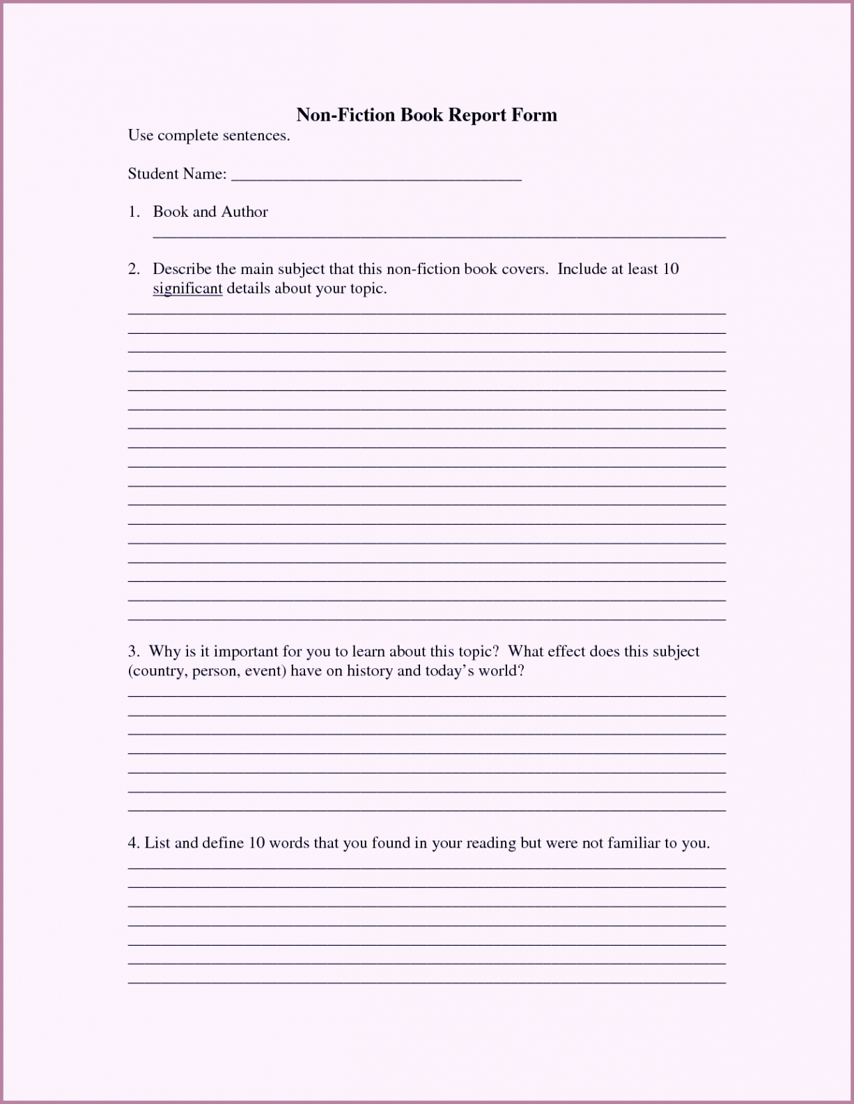 Book Report Grade 5 – Term Paper Example January 2020 Inside Middle School Book Report Template