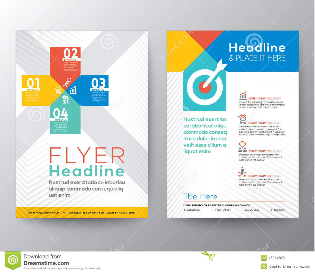 Brochure Flyer Graphic Design Layout Vector Template Stock Pertaining To Graphic Design Flyer Templates Free