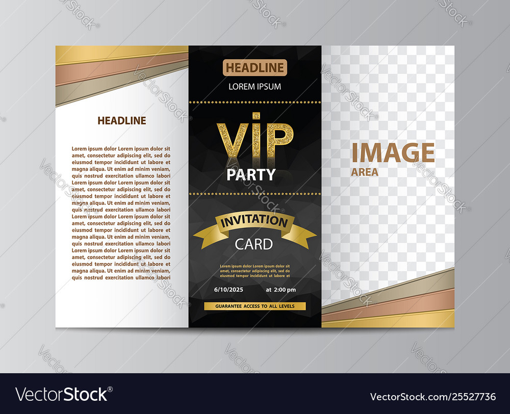 Brochure Template For Vip Party Intended For Illustrator Brochure Templates Free Download