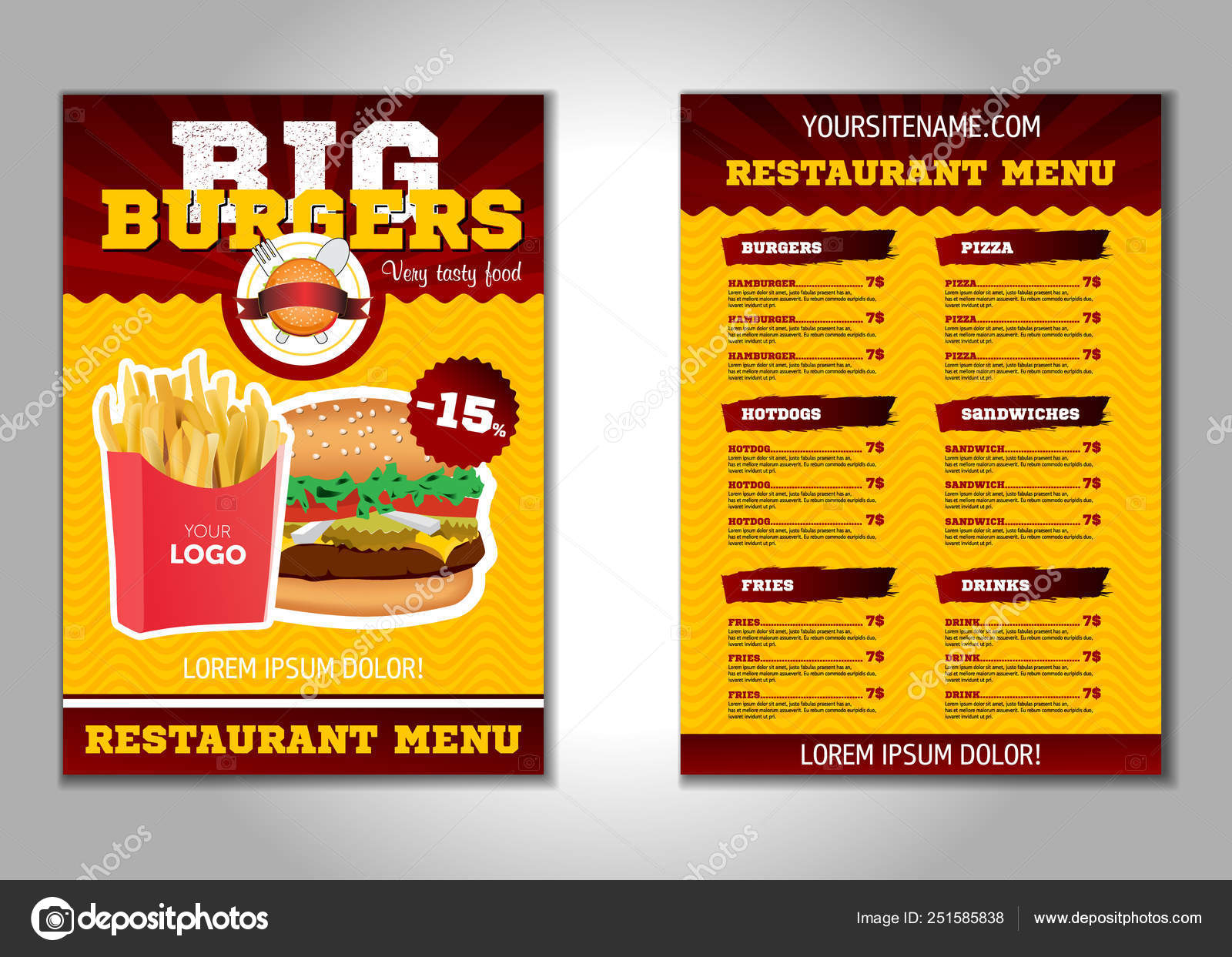Burger Flyer Design | Burger Flyer Design Vector Template In Inside Mac Brochure Templates