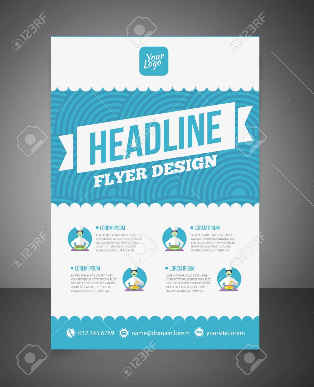 Business Brochure Or Offer Flyer Design Template. Brochure Design,.. Throughout Offer Flyer Template