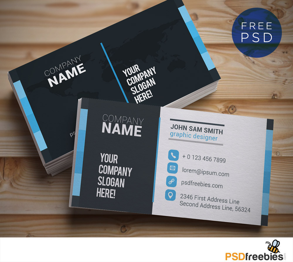 Business Card Template – Colona.rsd7 With Regard To Name Card Template Psd Free Download