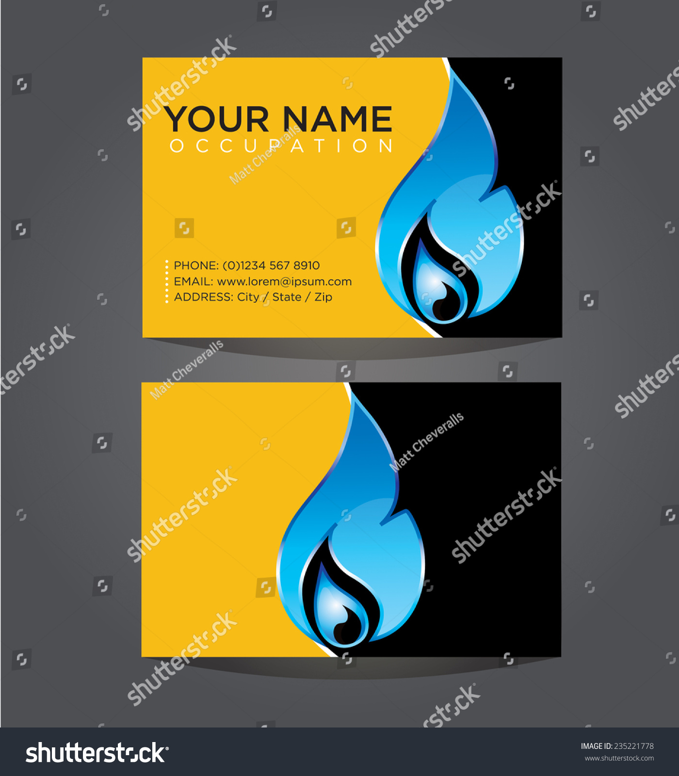 Business Card Template Plumbing Heating Air Stock Vector Throughout Hvac Business Card Template