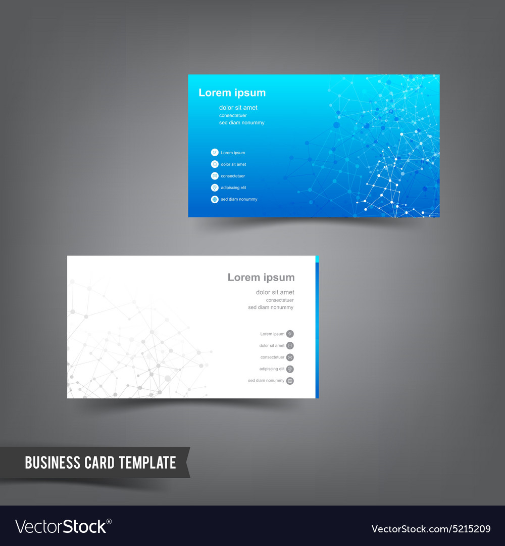 Business Card Template Set 025 Connection Network Regarding Networking Card Template