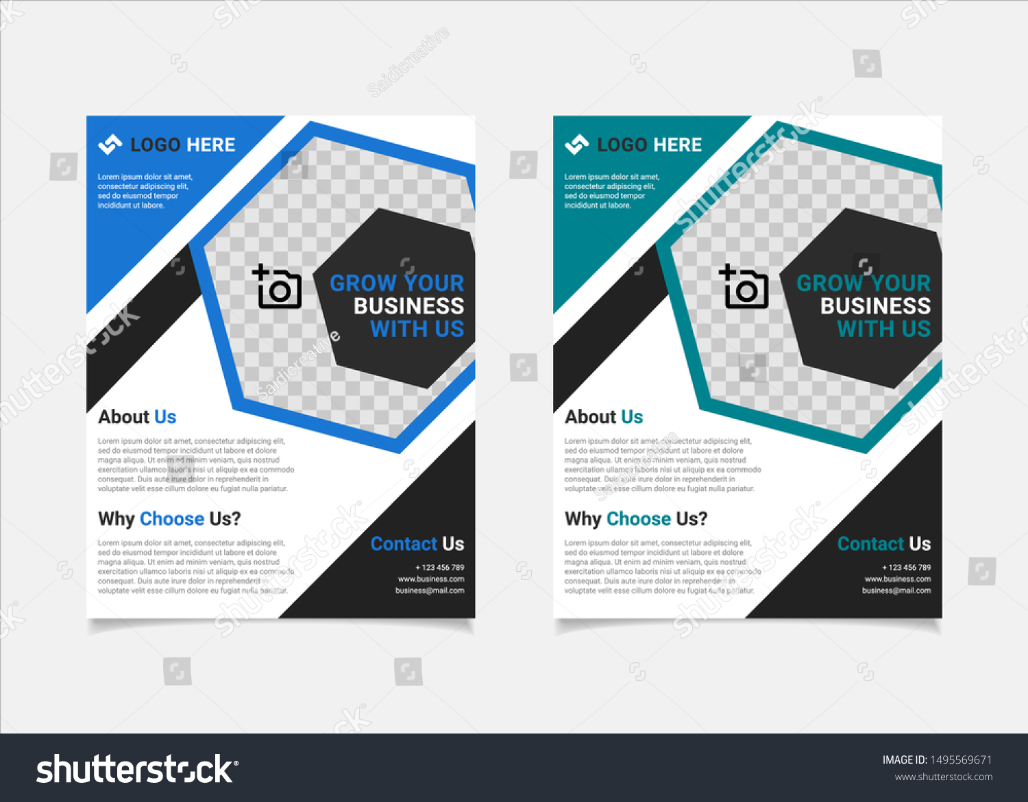 Business Flyer Template Vector Design Us Stock Vector Inside Letter Size Brochure Template
