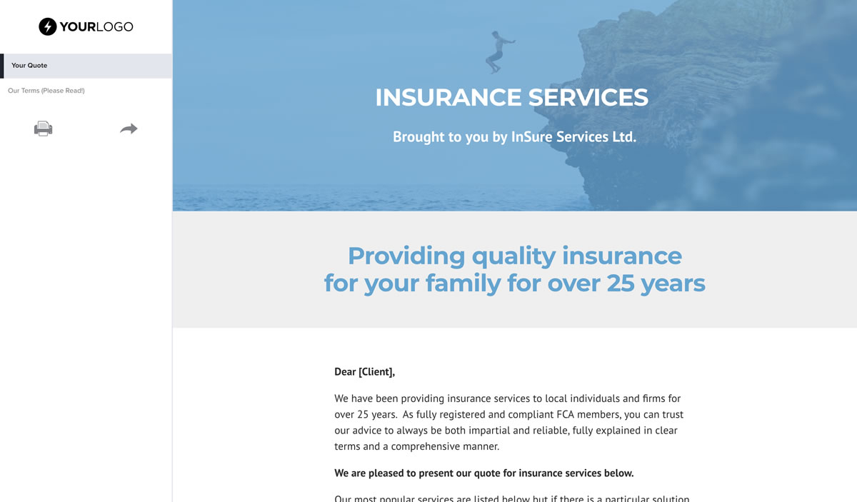 Business Package Insurance Proposal Rm Vero Interruption With Insurance Proposal Template