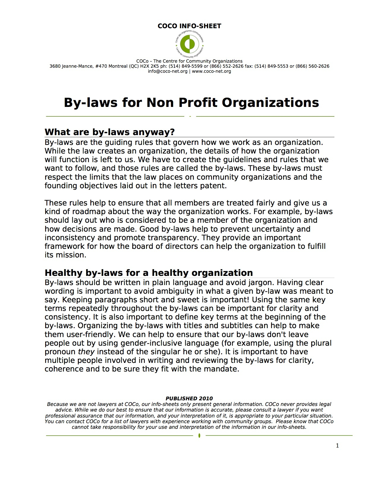 By Laws For Non Profit Organizations – Coco With Non Profit Bylaws Template Free