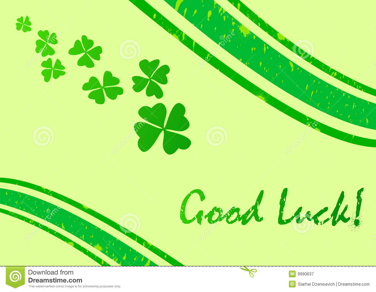 Card Template With Luck Wish Stock Vector – Illustration Of Regarding Good Luck Card Template