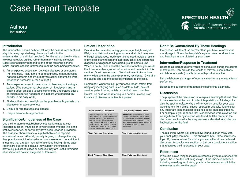 Case Report Template Authors Institutions Introduction – Ppt In Introduction Template For Report