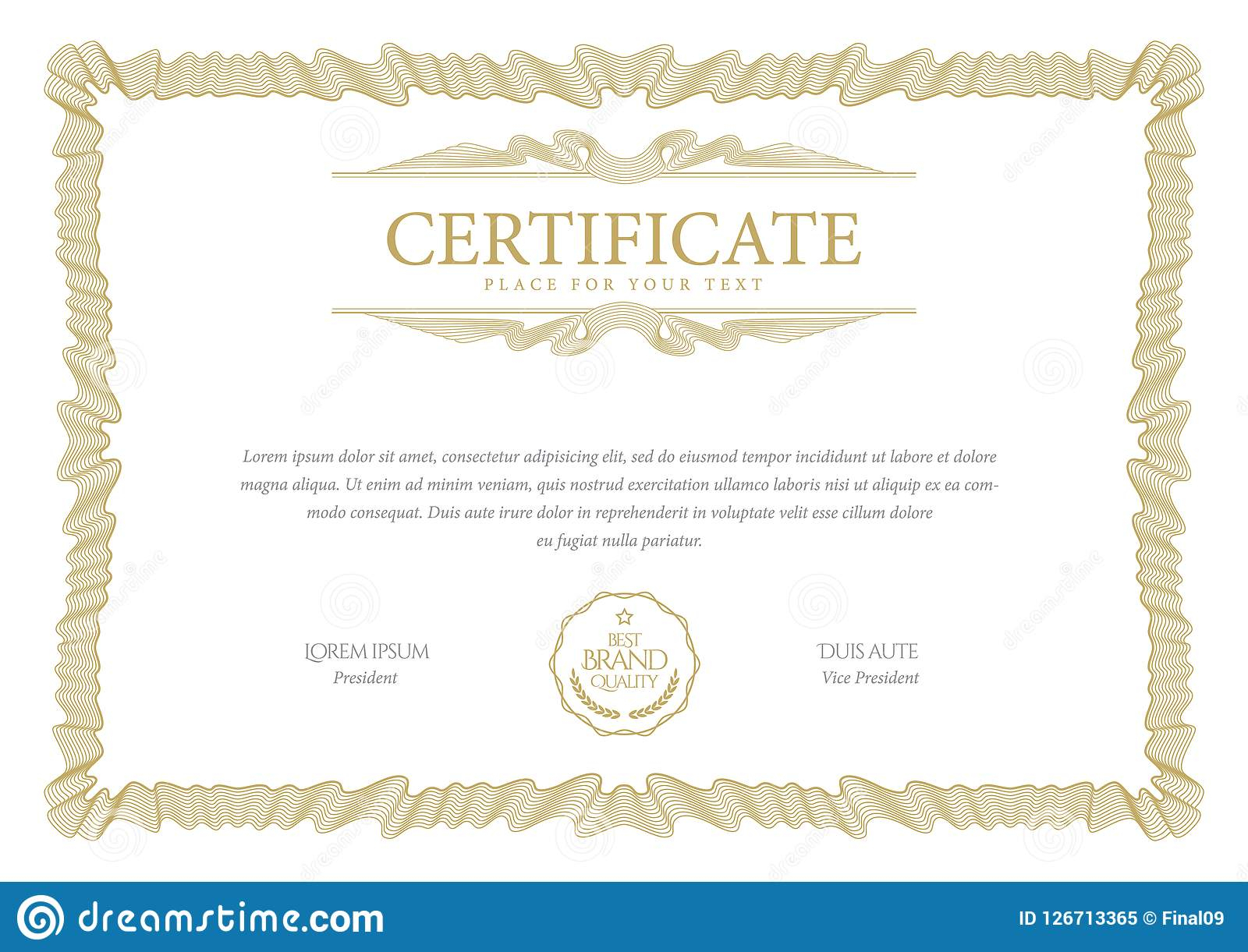 Certificate Template. Diploma Of Modern Design Or Gift Intended For Graduation Gift Certificate Template Free
