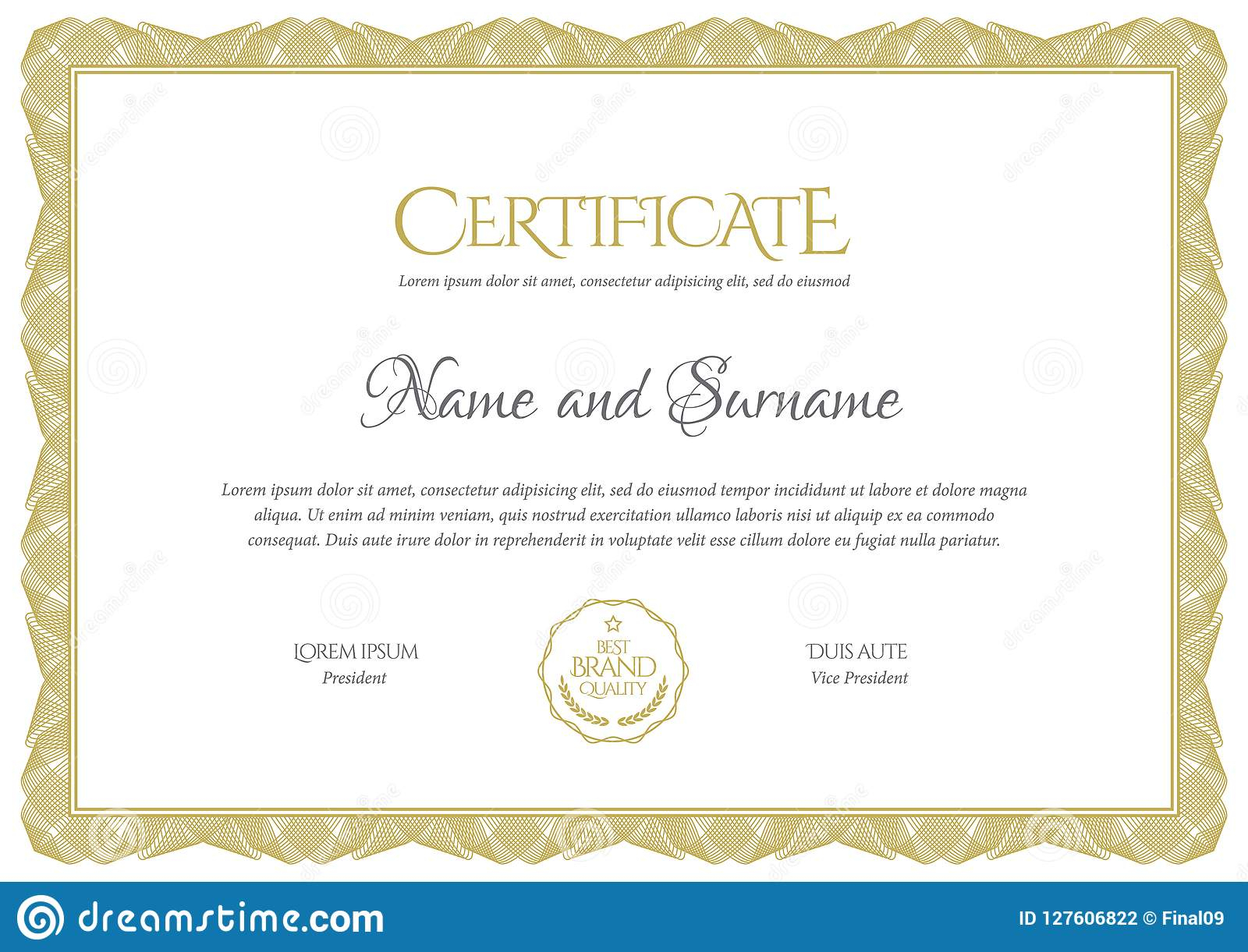Certificate Template. Diploma Of Modern Design Or Gift Pertaining To Graduation Gift Certificate Template Free