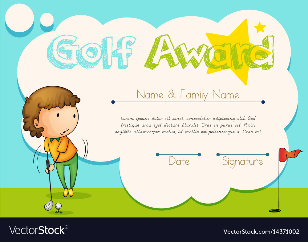 Certificate Template For Golf Award With Regard To Golf Certificate Template Free