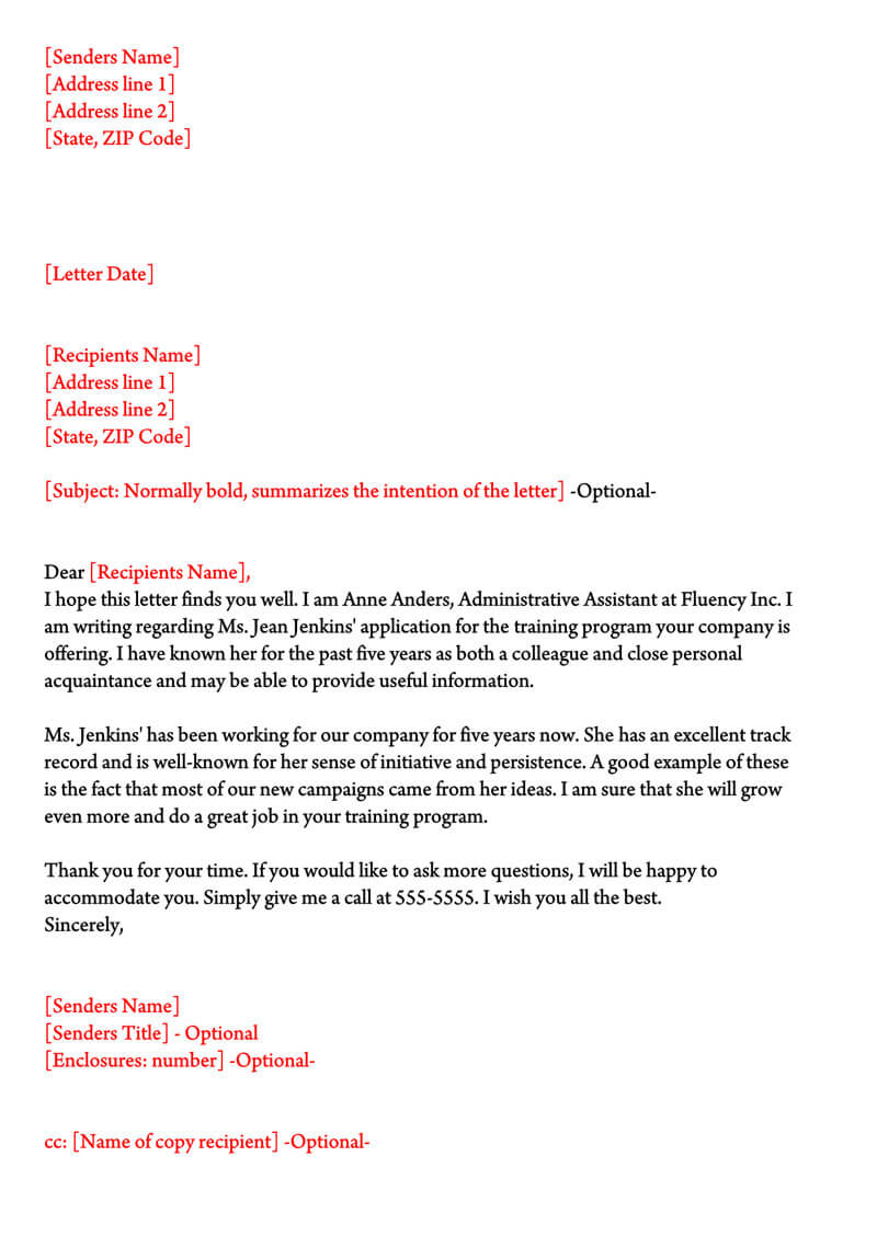 Character Reference Letter (30+ Samples For Court Intended For Letter Of Rec Template