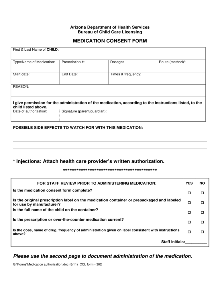 Child Care Medication Form – 2 Free Templates In Pdf, Word Pertaining To Medication Administration Record Template Pdf