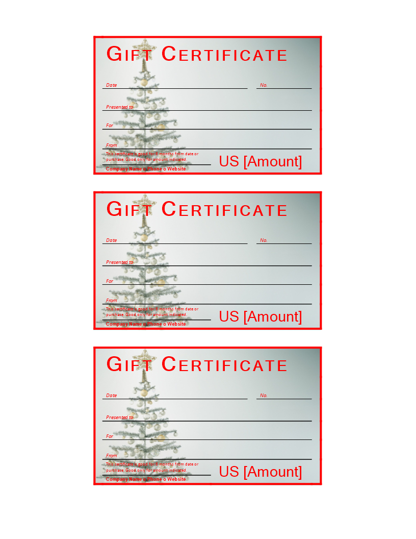 Christmas Gift Certificate Sample | Templates At Regarding Merry Christmas Gift Certificate Templates